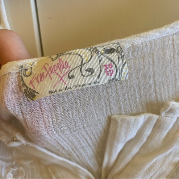 Free people Woodstock gauze open shoulder top - Picture 5 of 6